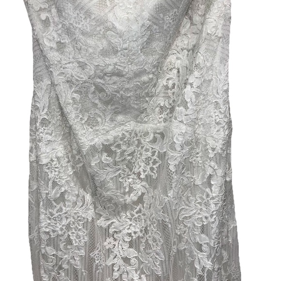 WATTERS 4011T Wedding Gown White Lace Mesh Dress 22W Bridal Maxi Train NWOT - Picture 7 of 13